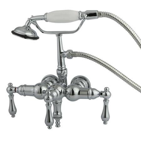 Kingston Brass Vintage 3-3/8" Wall Mount Clawfoot Tub Filler with Hand Shower Clawfoot Tub Filler Kingston Brass 