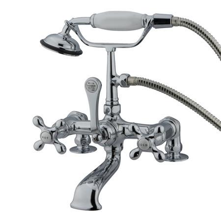 Kingston Brass Vintage 7" Deck Mount Clawfoot Tub Filler with Hand Shower Clawfoot Tub Filler Kingston Brass 