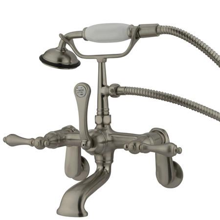 Kingston Brass Vintage Adjustable 3-3/8" - 10" Centers Wall Mount Clawfoot Tub Filler with Hand Shower Clawfoot Tub Filler Kingston Brass 