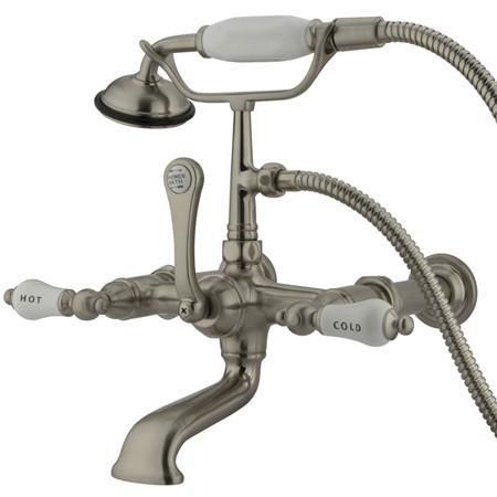 Kingston Brass Vintage Wall Mount Clawfoot Tub Filler with Hand Shower Clawfoot Tub Filler Kingston Brass 