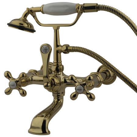 Kingston Brass Vintage Wall Mount Clawfoot Tub Filler with Hand Shower Clawfoot Tub Filler Kingston Brass 