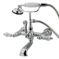 Thumbnail for Kingston Brass Vintage Wall Mount Clawfoot Tub Filler with Hand Shower Clawfoot Tub Filler Kingston Brass 