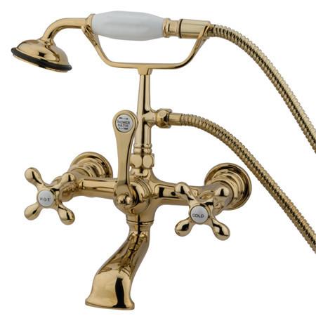 Kingston Brass Vintage Wall Mount Clawfoot Tub Filler with Hand Shower Clawfoot Tub Filler Kingston Brass 