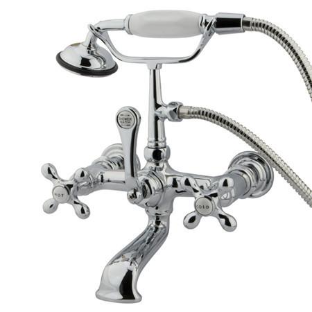 Kingston Brass Vintage Wall Mount Clawfoot Tub Filler with Hand Shower Clawfoot Tub Filler Kingston Brass 