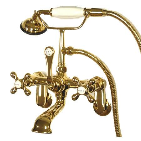 Kingston Brass Vintage Wall Mount Clawfoot Tub Filler with Hand Shower Clawfoot Tub Filler Kingston Brass 