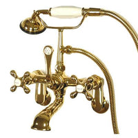 Thumbnail for Kingston Brass Vintage Wall Mount Clawfoot Tub Filler with Hand Shower Clawfoot Tub Filler Kingston Brass 