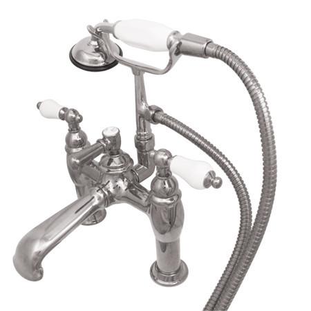 Kingston Brass Vintage Deck Mount Clawfoot Tub Filler with Hand Shower Clawfoot Tub Filler Kingston Brass 