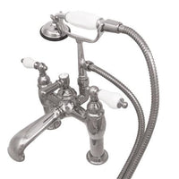 Thumbnail for Kingston Brass Vintage Deck Mount Clawfoot Tub Filler with Hand Shower Clawfoot Tub Filler Kingston Brass 