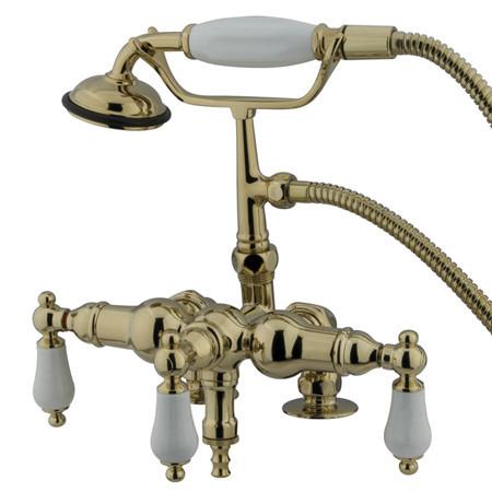 Kingston Brass Vintage Deck Mount Clawfoot Tub Filler with Hand Shower Clawfoot Tub Filler Kingston Brass 