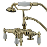 Thumbnail for Kingston Brass Vintage Deck Mount Clawfoot Tub Filler with Hand Shower Clawfoot Tub Filler Kingston Brass 