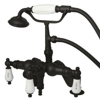 Thumbnail for Kingston Brass Vintage Deck Mount Clawfoot Tub Filler with Hand Shower Clawfoot Tub Filler Kingston Brass 