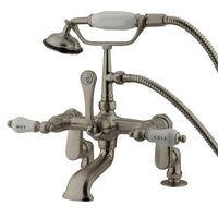 Thumbnail for Kingston Brass Vintage Deck Mount Clawfoot Tub Filler with Hand Shower Clawfoot Tub Filler Kingston Brass 
