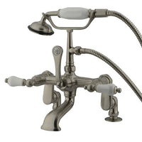 Thumbnail for Kingston Brass Vintage Deck Mount Clawfoot Tub Filler with Hand Shower Clawfoot Tub Filler Kingston Brass 