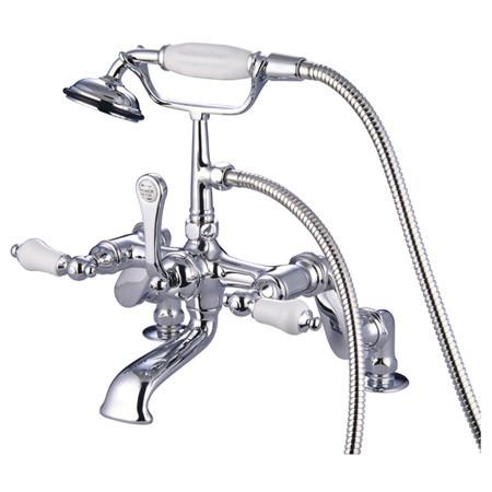 Kingston Brass Vintage Deck Mount Clawfoot Tub Filler with Hand Shower Clawfoot Tub Filler Kingston Brass 
