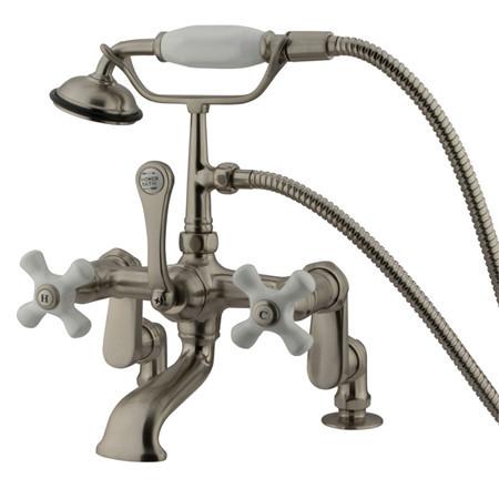 Kingston Brass Vintage Deck Mount Clawfoot Tub Filler with Hand Shower Clawfoot Tub Filler Kingston Brass 