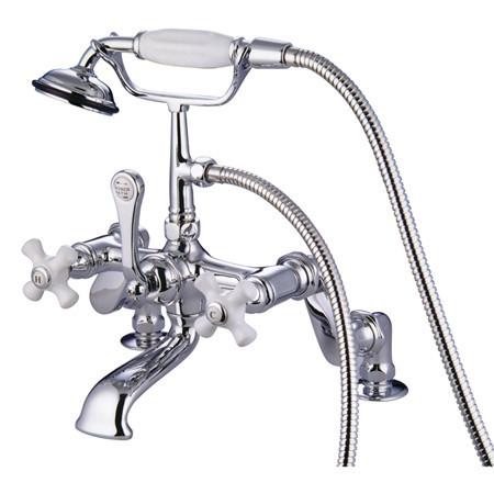 Kingston Brass Vintage Deck Mount Clawfoot Tub Filler with Hand Shower Clawfoot Tub Filler Kingston Brass 