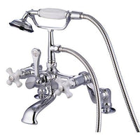 Thumbnail for Kingston Brass Vintage Deck Mount Clawfoot Tub Filler with Hand Shower Clawfoot Tub Filler Kingston Brass 