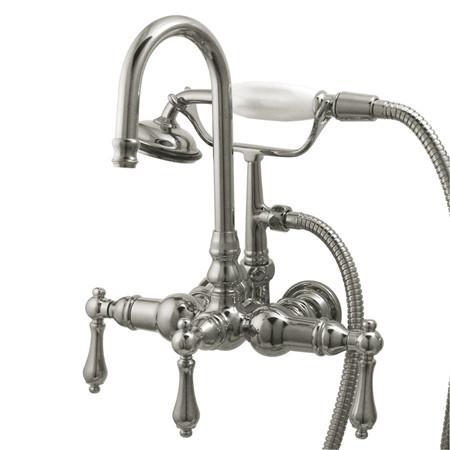 Kingston Brass Vintage Wall Mount Clawfoot Tub Filler with Hand Shower Clawfoot Tub Filler Kingston Brass 