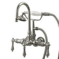 Thumbnail for Kingston Brass Vintage Wall Mount Clawfoot Tub Filler with Hand Shower Clawfoot Tub Filler Kingston Brass 
