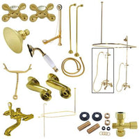 Thumbnail for Kingston Brass Vintage Clawfoot Tub with Metal Cross Handles, Polished Brass Clawfoot Tub Set Kingston Brass 