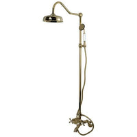 Thumbnail for Kingston Brass Vintage Wall Mount Clawfoot Tub And Shower Package, Polished Brass Clawfoot Tub Shower Combination Kingston Brass 