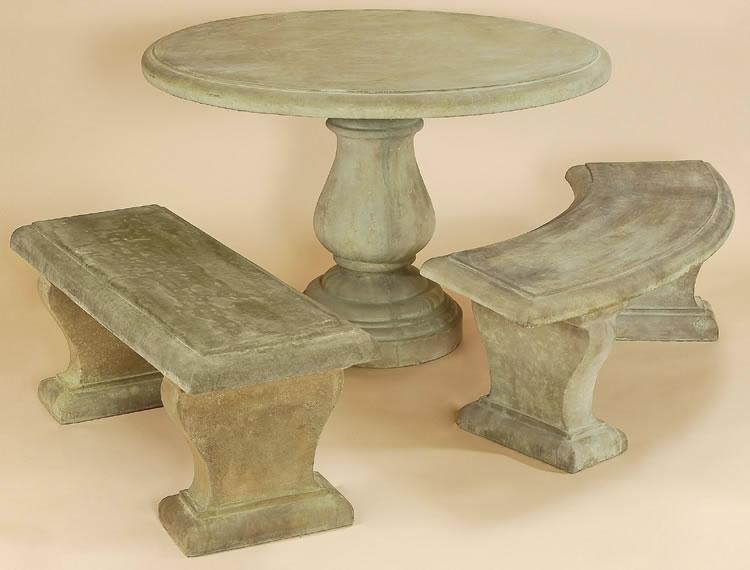 Cortona Outdoor Cast Stone Garden Dining Table Tables Tuscan 