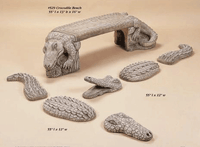 Thumbnail for Crocodile Outdoor Cast Stone Garden Bench Set Benches Tuscan 