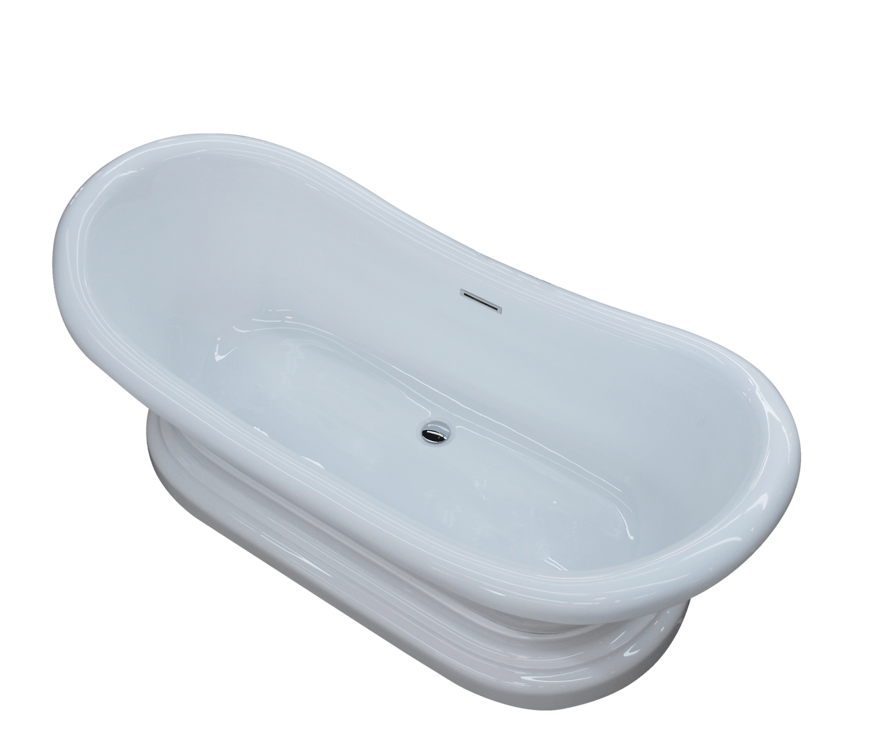 ANZZI Ruby Series 5.9 ft. Freestanding Bathtub in White FreeStanding Bathtub ANZZI 
