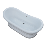 Thumbnail for ANZZI Ruby Series 5.9 ft. Freestanding Bathtub in White FreeStanding Bathtub ANZZI 