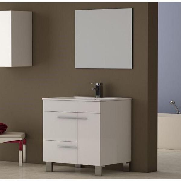 Eviva Cup® 31.5" White Modern Vanity with White Integrated Porcelain Sink Vanity Eviva 