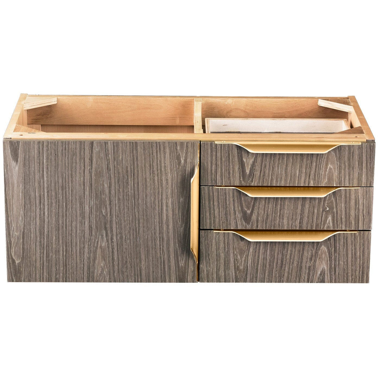 James Martin Mercer Island 36" Single Vanity Vanity James Martin Ash Gray - Radiant Gold Cabinet Only 