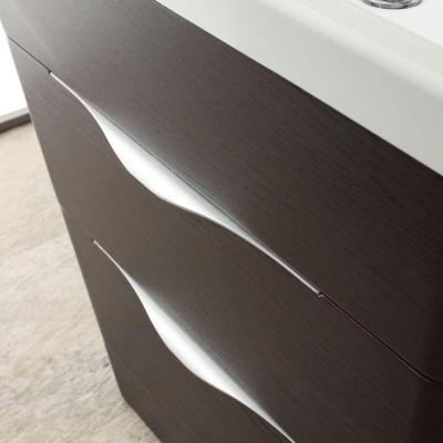 Fresca Milano 32" Chestnut Modern Vanity w/ Medicine Cabinet Free Faucet Vanity Fresca 