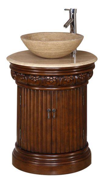 Silkroad 24" Transitional Single Sink Bathroom Vanity Vanity Silkroad Exclusive 