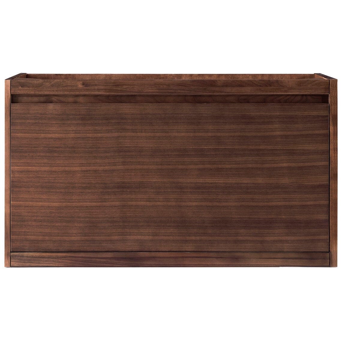 James Martin Milan 35.4" Single Vanity Vanity James Martin Mid Century Walnut Cabinet Only 