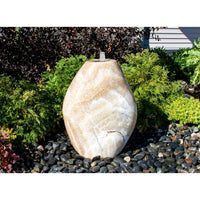 Thumbnail for Real Stone Fountains ABART6224 24″ Yellow Onyx - Almond Fountain Kit Fountain Blue Thumb 