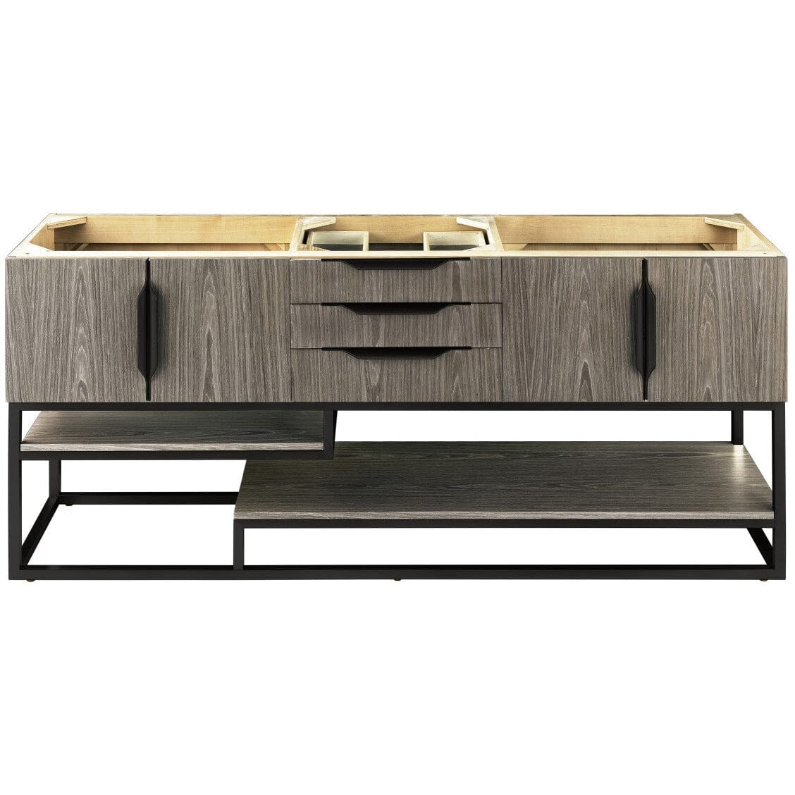 James Martin Columbia 72" Double Vanity Vanity James Martin Ash Gray - Matte Black Cabinet Only 