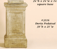 Thumbnail for Doria Pedatsal Cast Stone Outdoor Garden Planter Planter Tuscan 