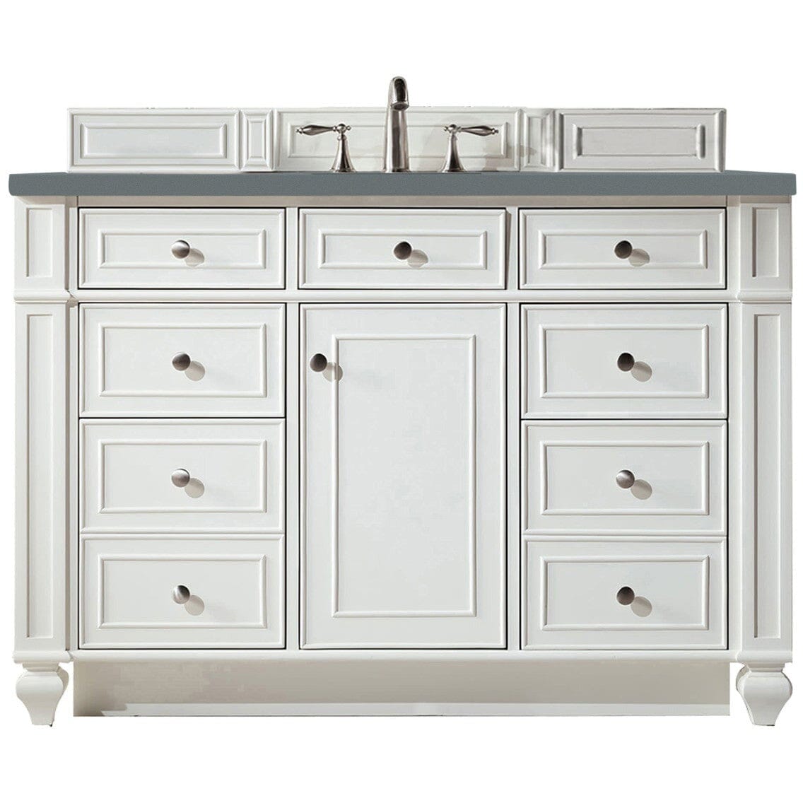 James Martin Bristol 48" Single Vanity Vanity James Martin Bright White w/ 3 CM Cala Blue Quartz Top 
