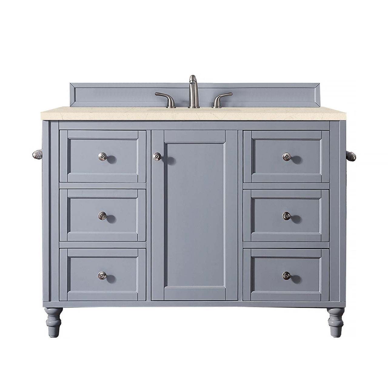 James Martin Copper Cove Encore 48" Single Vanity Vanity James Martin Silver Gray w/ 3 CM Eternal Marfil Quartz Top 
