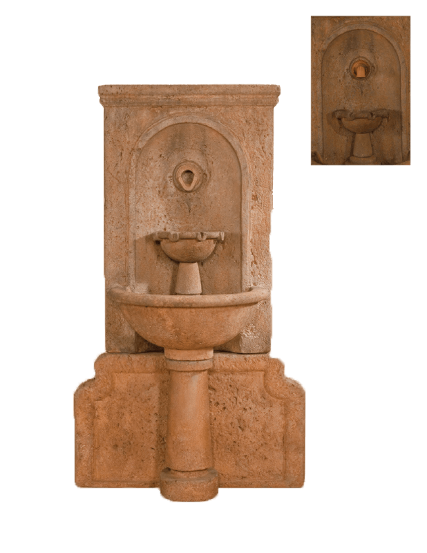 Imperia Antica Wall Outdoor Cast Stone Garden Fountain Fountain Tuscan 