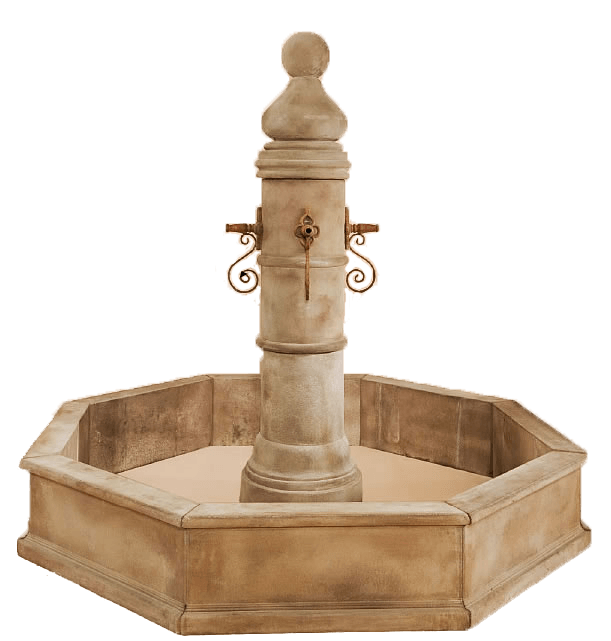 Ventoux Column Only Plumbed For Pond For Rustic Spouts Fountain Tuscan 
