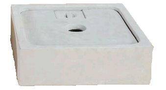 Square Pond W/ Lid For Disappearing Pond Water Features Fountain Tuscan 