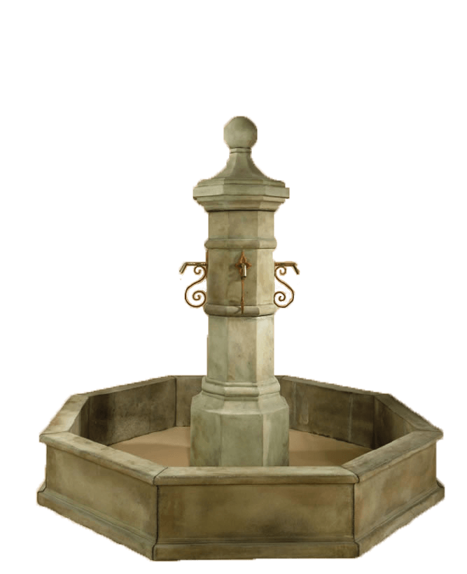 Octavia Column Pond Outdoor Cast Stone Garden Fountain Spouts Fountain Tuscan 