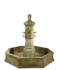 Thumbnail for Octavia Column Pond Outdoor Cast Stone Garden Fountain Spouts Fountain Tuscan 