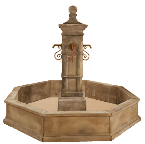 Aquitaine Column Only Plumbed For Pond For Rustic Spouts Fountain Tuscan 