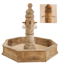 Thumbnail for Ventoux Column Only Plumbed For Pond For Rustic Spouts Fountain Tuscan 