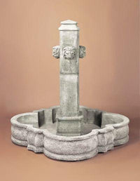 Thumbnail for Via Veneto Outdoor Cast Stone Garden Fountain With Spout Fountain Tuscan 