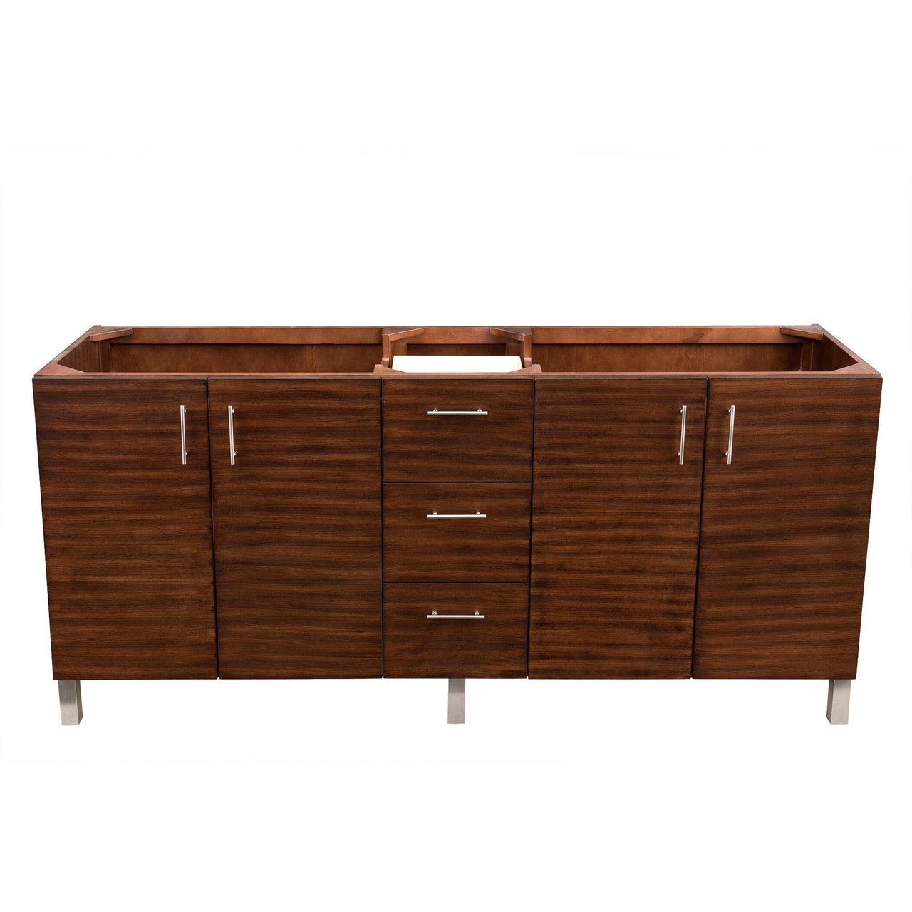 James Martin Metropolitan 72" Double Vanity Vanity James Martin American Walnut Cabinet Only 