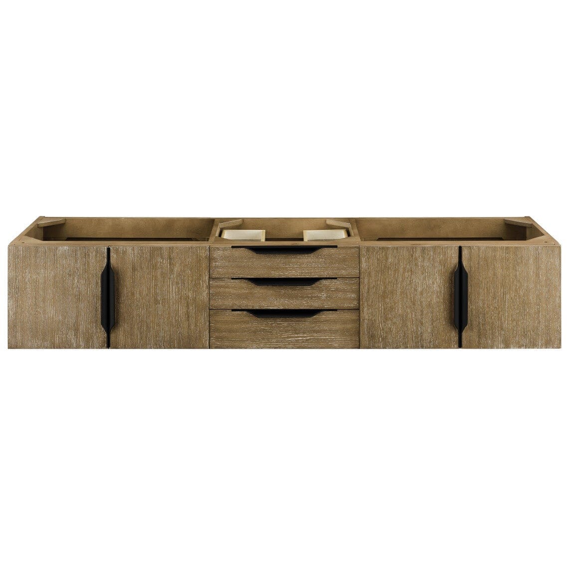 James Martin Mercer Island 72" Single Vanity Vanity James Martin Latte Oak - Matte Black Cabinet Only 