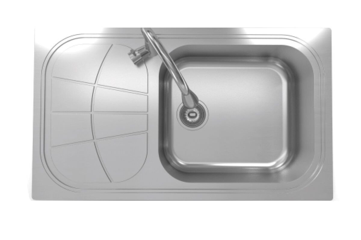 Cantrio Stainless Steel 33 7/8" Kitchen Sink Right Kitchen Steel Series Cantrio 